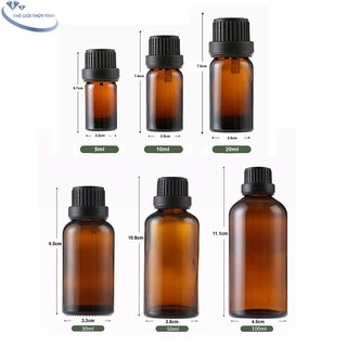 10 Chai Thủy Tinh Đựng Tinh Dầu 50ml - Đầu Nhỏ Giọt