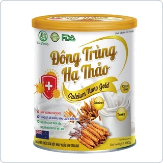 Sữa Bột Đông Trùng Hạ Thảo Calcium Nano Gold- Giúp Tăng Sức Đề Kháng, Nâng Cao Miễn Dịch, Giúp Xương Răng Chăc Khỏe