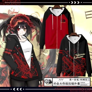 Áo Khoác Hoodie Phối Khóa Kéo Hóa Trang Nhân Vật Anime DATE A LIVE