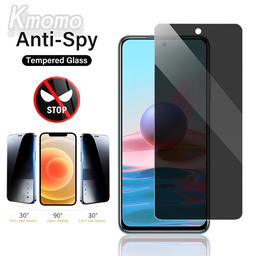 Kính Cường Lực Chống Nhìn Trộm Cho Redmi Note 10 5g 10 Pro Max 10s 9T 9 9S 8 7 Redminote10 4g