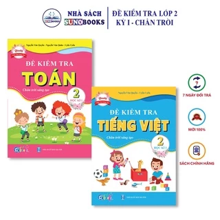 Sách - Combo Đề Kiểm Tra Toán và Tiếng Việt Lớp 2 - Chân Trời Sáng Tạo - Học Kì 1 (2 cuốn)