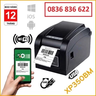 Máy in tem, in mã vạch, in  đơn ghtk - máy in Xprinter 350BM - Kết nối USB + LAN ( WIFI )