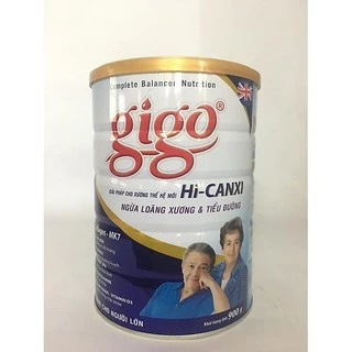 Sữa bột gigo hi-canxi mẫu mới 900g - ngừa loãng xương và tiểu đường cho người già