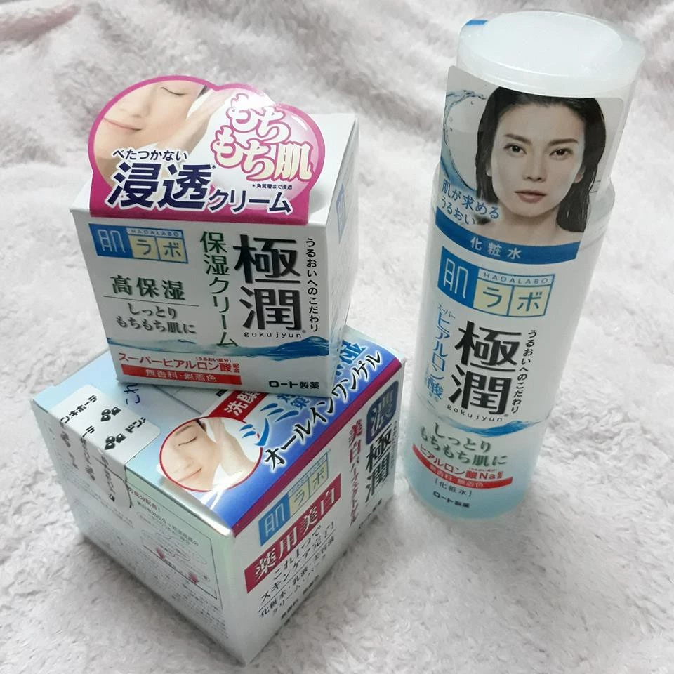 Set dưỡng da Hada Labo màu trắng hàng nội địa Nhật