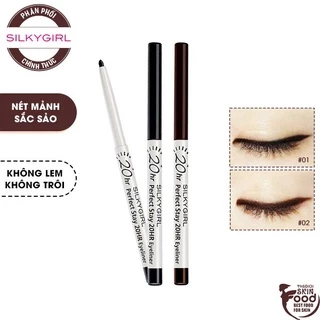 Chì Kẻ Mắt Nét Mảnh Cho Đôi Mắt Sắc Sảo Silkygirl Perfect Stay 20Hr Eyeliner 0.28g