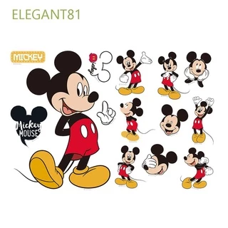 Sticker Dán Tường Họa Tiết Hoạt Hình Mickey Minnie Dễ Thương Chống Thấm Nước Diy81