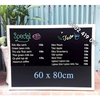 Bảng Menu Khung Gỗ Treo Tường 60 x 80cm