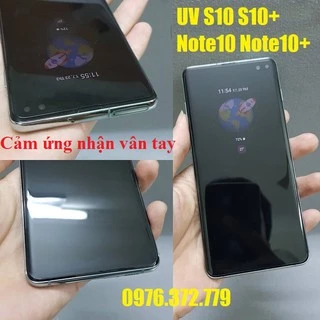 Kính cường lực Full keo UV dành cho Samsung S10 S10plus Note10 Note10plus