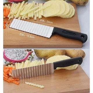 Chặn củ 24cm, lưỡi gợn sóng - Serrated Blade Potato Slicer