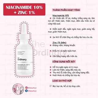 Serum The Ordinary Niacinamide 10% + Zinc 1%