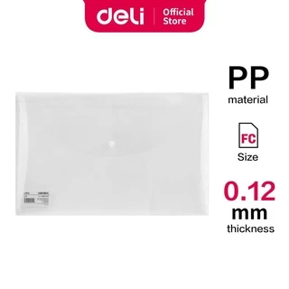 Túi cúc trong suốt đựng tài liệu Deli - có khuy clear bag khổ A4 - 1 chiếc - EF11312 [Deli]