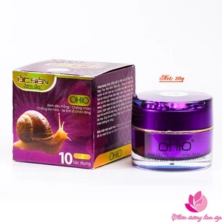 Kem ốc sên OHIO siêu trắng, Chống nhăn, Chống lão hóa, Se khít lỗ chân lông 10 tác dụng 30g