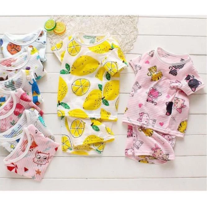 Bộ Cotton Giấy Thái Siêu Mềm Mát Cho Bé Trai-Gái