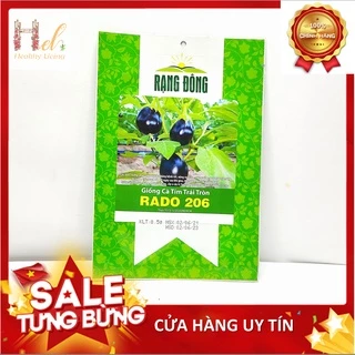 Hạt Giống Cà Tím TRÁI TRÒN - Trồng Hạt Giống Rau Củ Quả Bằng Đất Sạch, Xơ Dừa Và Phân Bón Hữu Cơ