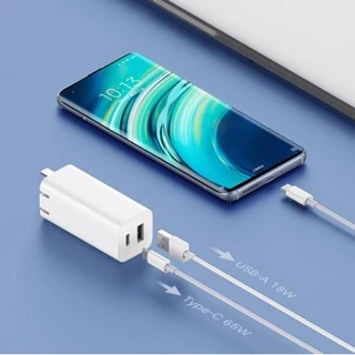 Bộ sạc nhanh, cốc sạc, củ sạc Adapter sạc Xiaomi GaN 65W