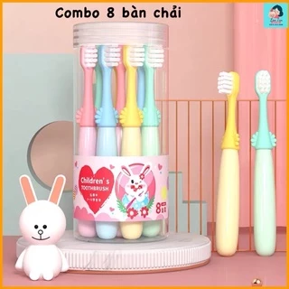 SET 8 Bàn Chải Xuất Nhật Cho Bé - Bàn Chải Đánh Răng Trẻ Em Tiêu Chuẩn Nhật Bản,Lông chải siêu mềm cho bé 2-7 tuổi