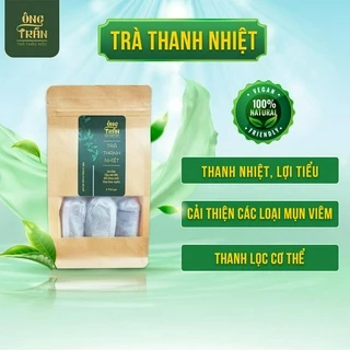 Trà thảo mộc, thanh nhiệt, thanh lọc, giảm mụn viêm, nóng trong người, Thảo Mộc Ông Trần, gói nhỏ (5 túi lọc x 10gr).