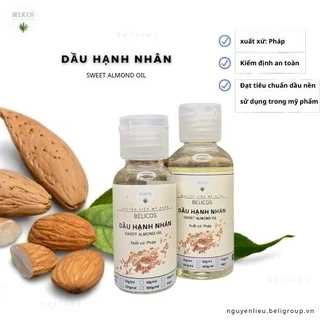 Dầu Hạnh Nhân nguyên chất (Pháp) - Dầu nền làm son môi, mỹ phẩm dưỡng ẩm thiên nhiên