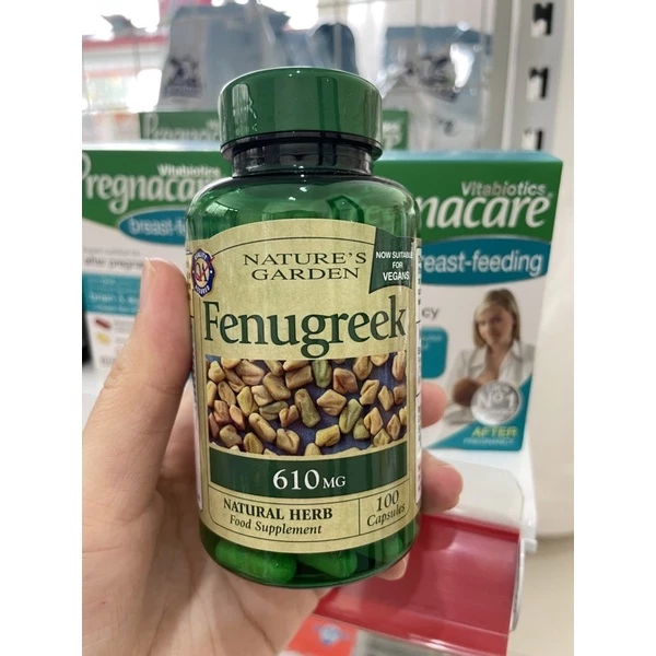 Lợi sữa cỏ cari Fenugreek 500gr - Nature Aid Fenugreek 90v