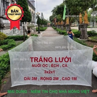 Tráng lưới nuôi ốc , ếch cá 3x2x1 ( Máy 2 đường chỉ )