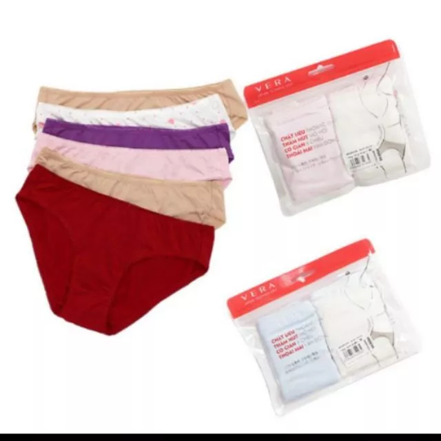 Combo 3 cặp quần lót nữ vera bikini size LL chính hãng