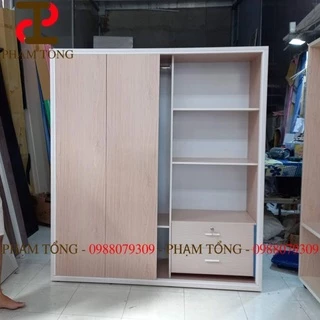 Tủ nhựa đài loan 4 cánh cửa lùa vân gỗ [ Hàng cao cấp ] Miễn phí giao hàng