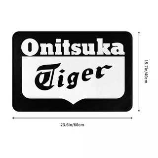 Onitsuka Tiger logo (2) Thảm trải sàn Flannel Phòng tắm Nhà vệ sinh Thảm chân chống trượt Cửa thấm nước Thảm vào khô nhanh Phòng khách Sofa Phòng ngủ Thảm lót sàn nhà vệ sinh 16x24in