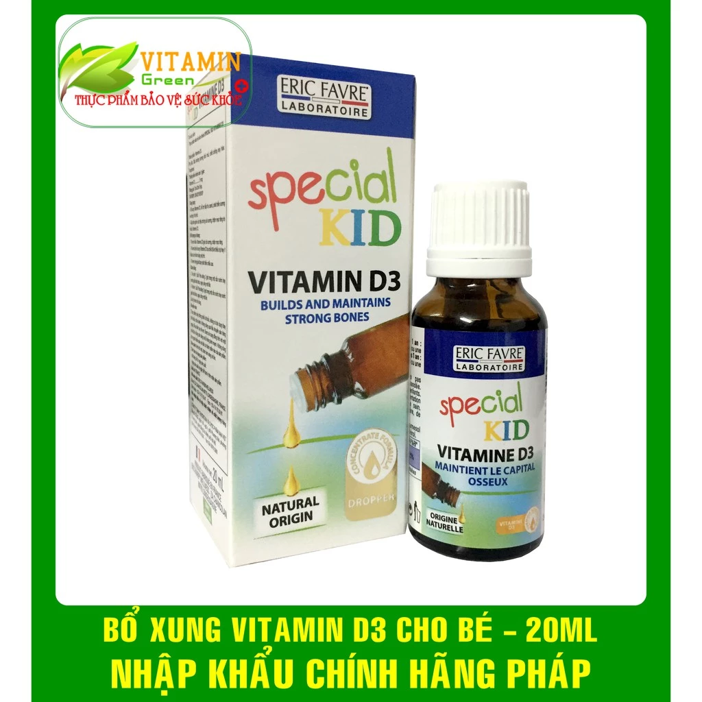 SPECIAL KID VITAMIN D3 BỔ SUNG VITAMIN D3 CHO BÉ 20ml | NHẬP KHẨU CHÍNH HÃNG PHÁP