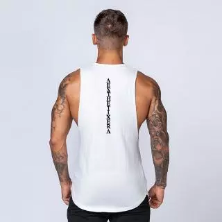 Mens sando tops Cotton Fashion Causal Back Printed Gym Graphic Singlets Korean fashion