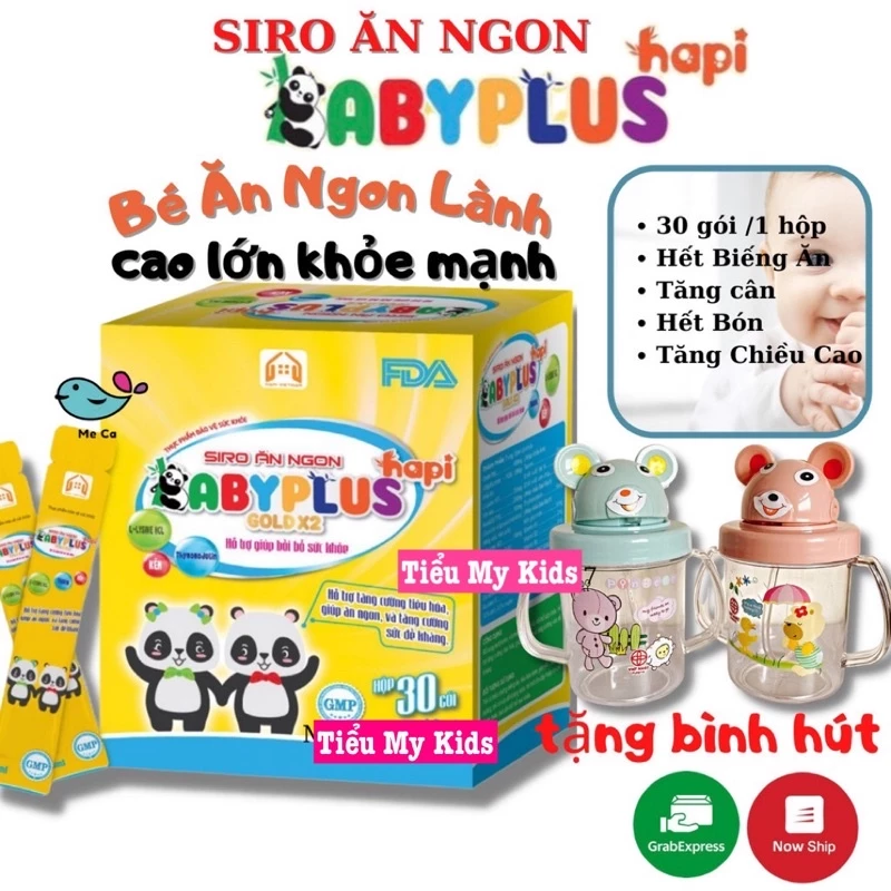 BABYPLUS - Siro Ăn Ngon Baby Plus, Giúp Bé Tăng Cân, Tiêu Hoá Tốt, Tăng Cường Sức Đề Kháng, Hết Táo Bón - Bé ăn ngủ ngon