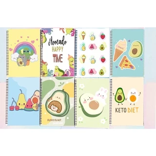 Sổ lò xo quả bơ avocado SLX15 100 trang 14x20cm A5