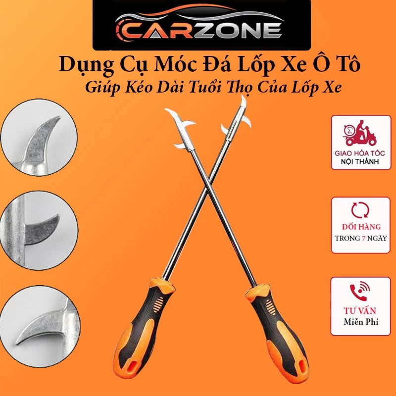 Dụng Cụ Móc Đá Dăm Lốp Xe Hơi Cậy Đinh Lốp Ô Tô Xe Máy Đa Năng Đầu Tua Vít 4 Cạnh