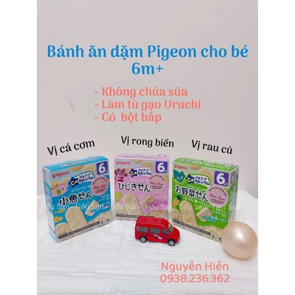 Bánh ăn dặm PIGEON cho bé từ 6m+, 7m+, 9m+