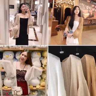 Áo Khoác Len Cardigan Mỏng Nhiều Màu Phong Cách Hàn Quốc