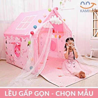 Lều công chúa cho bé gái Khung  lắp ráp (Kiểu Nhà rèm) nhà bóng gấp gọn trong nhà và ngoài trời mã 50126