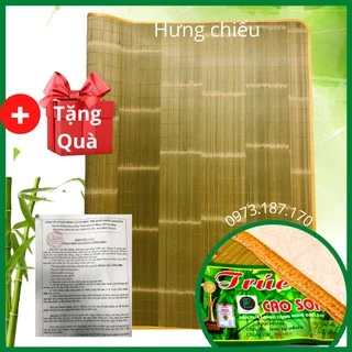 Chiếu trúc cao bằng Việt Nam, chiếu tăm tre cao sơn điều hòa mát min 1m2, 1m5, 1m6, 1m8, 2m2 Hưng Chiếu