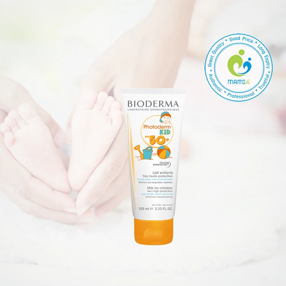 Kem chống nắng (100ml) dạng sữa lỏng cho trẻ em Bioderma Photoderm Kid SPF 50+, Pháp