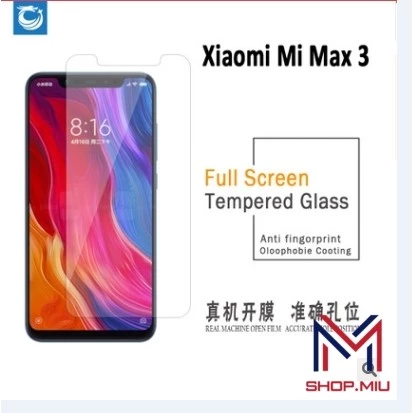 Combo Xiaomi Mimax 3 cường lực máy + dán cacbon tặng keo dán hở mép