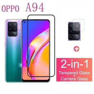 Oppo A94 A 94 Kính Cường Lực Bảo Vệ Toàn Màn Hình Cho OPPOA94 A15s A15 A53 A5 A9 2020 A52 A72 A92 A93 Reno 4 5 Pro Phim Kính Bảo Vệ