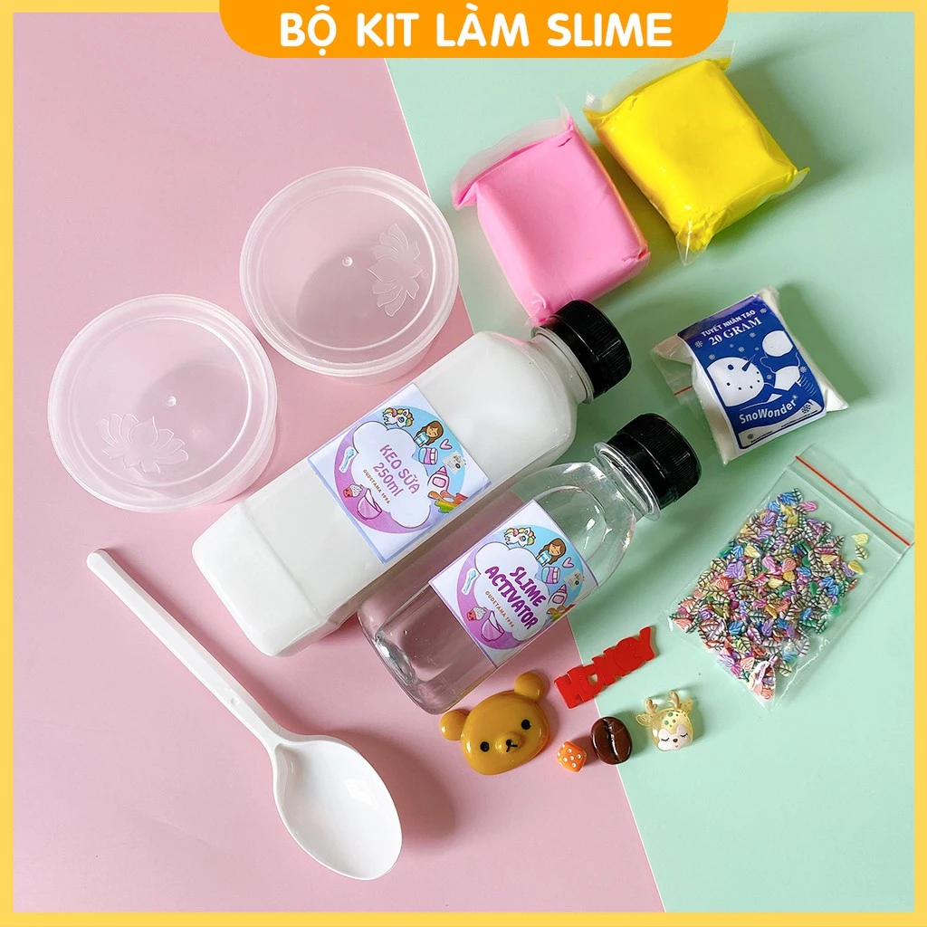 Bộ kit làm slime mây đầy đủ nhất ❤️FREESHIP❤️ Bộ kit làm cloud slime hàng Việt Nam cao cấp BK4