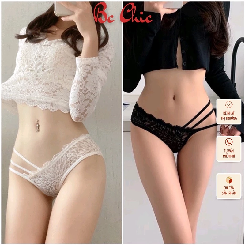 Quần Lót Nữ VECYLA -Quần Lót Ren thiết kế dây bên hông họa tiết sexy quyến rũ Mã Q347