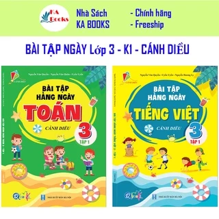 Sách - Combo Bài Tập Hằng Ngày Lớp 3 - Môn Toán và Tiếng Việt học kì 1 - Cánh diều (2 quyển)