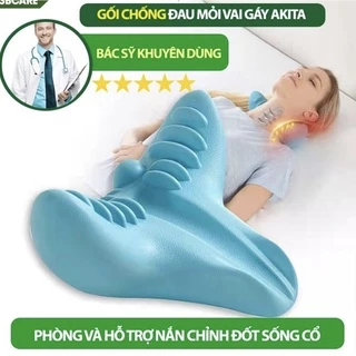 Gối chống đau mỏi vai gáy phòng và hỗ trợ nắn chỉnh các đốt sống cổ Hàng chính hãng 230g