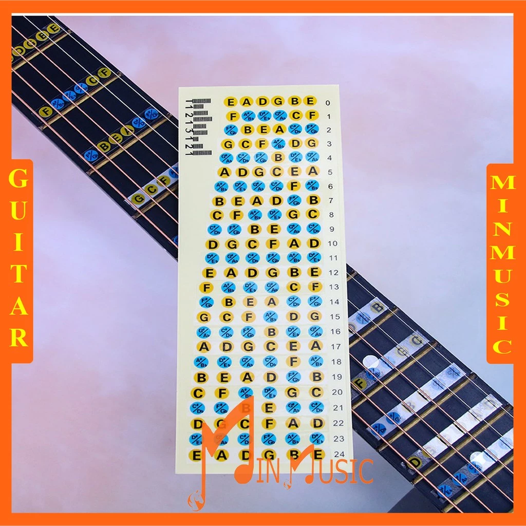 MIẾNG DÁN NOTE NHẠC ĐÁNH DẤU VỊ TRÍ NỐT NHẠC TRÊN ĐÀN GUITAR I GUITAR NOTE STICKER