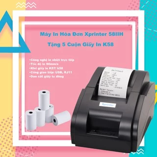 Máy in hoá đơn Xprinter 58IIH (cổng USB kết nối với máy tính) + Tặng Free 5 cuộn giấy in nhiệt - MẪU GIAO NGẪU NHIÊN