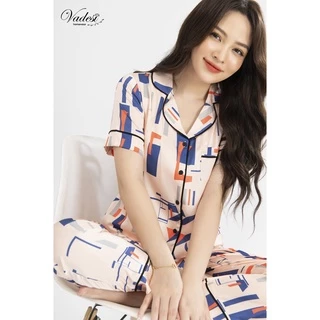 [Chính Hãng] Pijama Lụa Luxury, Đồ Bộ Họa Tiết Trang Nhã, Đồ Ngủ Đẹp, Bộ Mặc Nhà Vadesi - Thời Trang Nữ