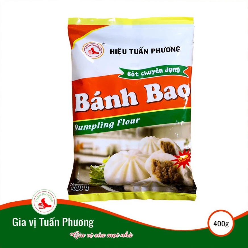 Bột Bánh Bao Tuấn Phương 400 Gam ( Gói ) Có sẵn men nở