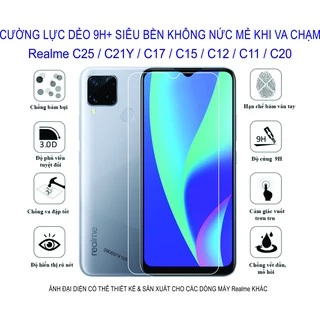 Cường lực dẻo Realme C25 / C21Y / C17 / C15 / C12 / C11 / C20, Bảo vệ màng hình chống va đập chống trầy xước tiệt đối