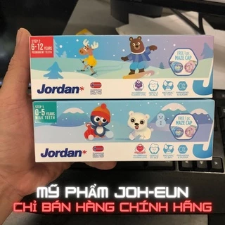 Kem đánh răng em bé Jordan 0-5 tuổi hoặc 6-12 tuổi