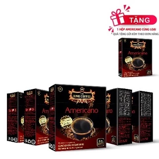 Combo 6 Cà Phê Hòa Tan Americano KING COFFEE - Hộp 15 gói x 1g